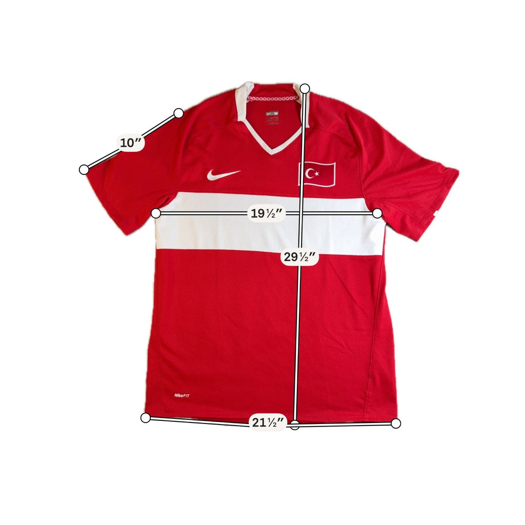 Nike Turkey Türkiye 2008 Soccer Jersey Men’s Medium Red National Team NikeFIT