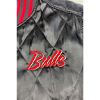 Adidas Chicago Bulls NBA Quilted Satin Bomber Jacket Black Red L 2013 Trefoil