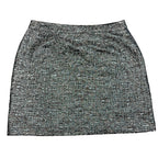 Banana Republic Skirt Womens 8 Black Silver Metallic Jacquard Mini Lined