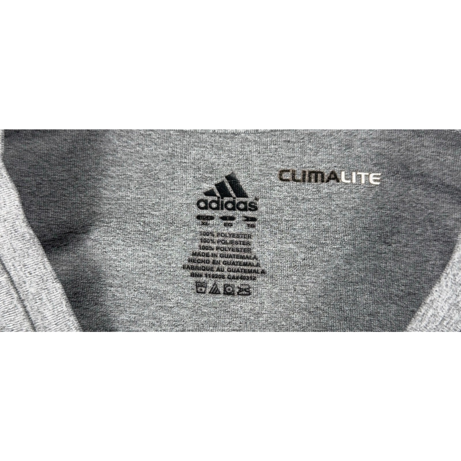Adidas Notre Dame Fighting Irish Shirt Mens XL Gray ClimaLite Champion NCAA