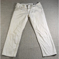 Miss Me Jeans Womens 30 White Cropped Skinny Rhinestone Embellished Flawed