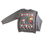 Peanuts Snoopy Charlie Brown Christmas Sweatshirt Adult L Gray Holiday 2017