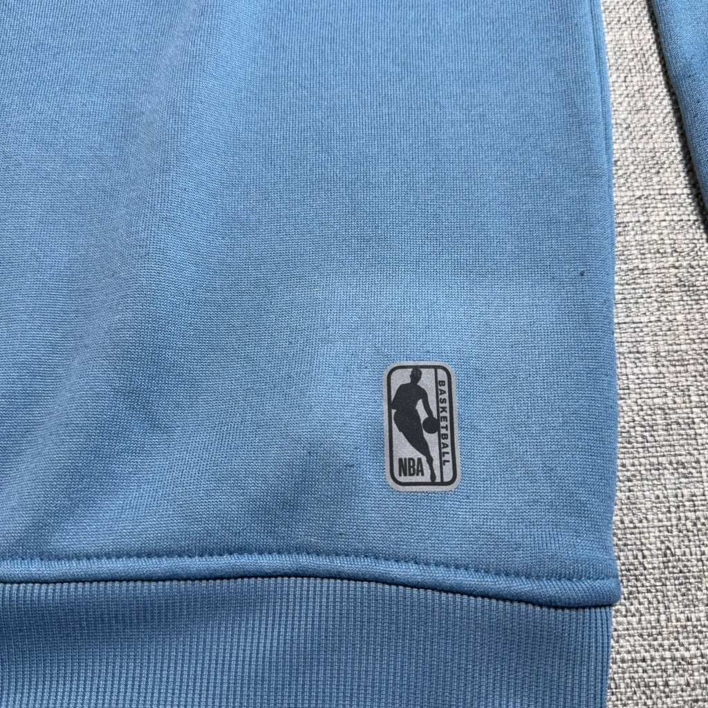 NBA Sweatshirt Men Small Blue Black Colorblock Utility Pocket Crewneck Fleece
