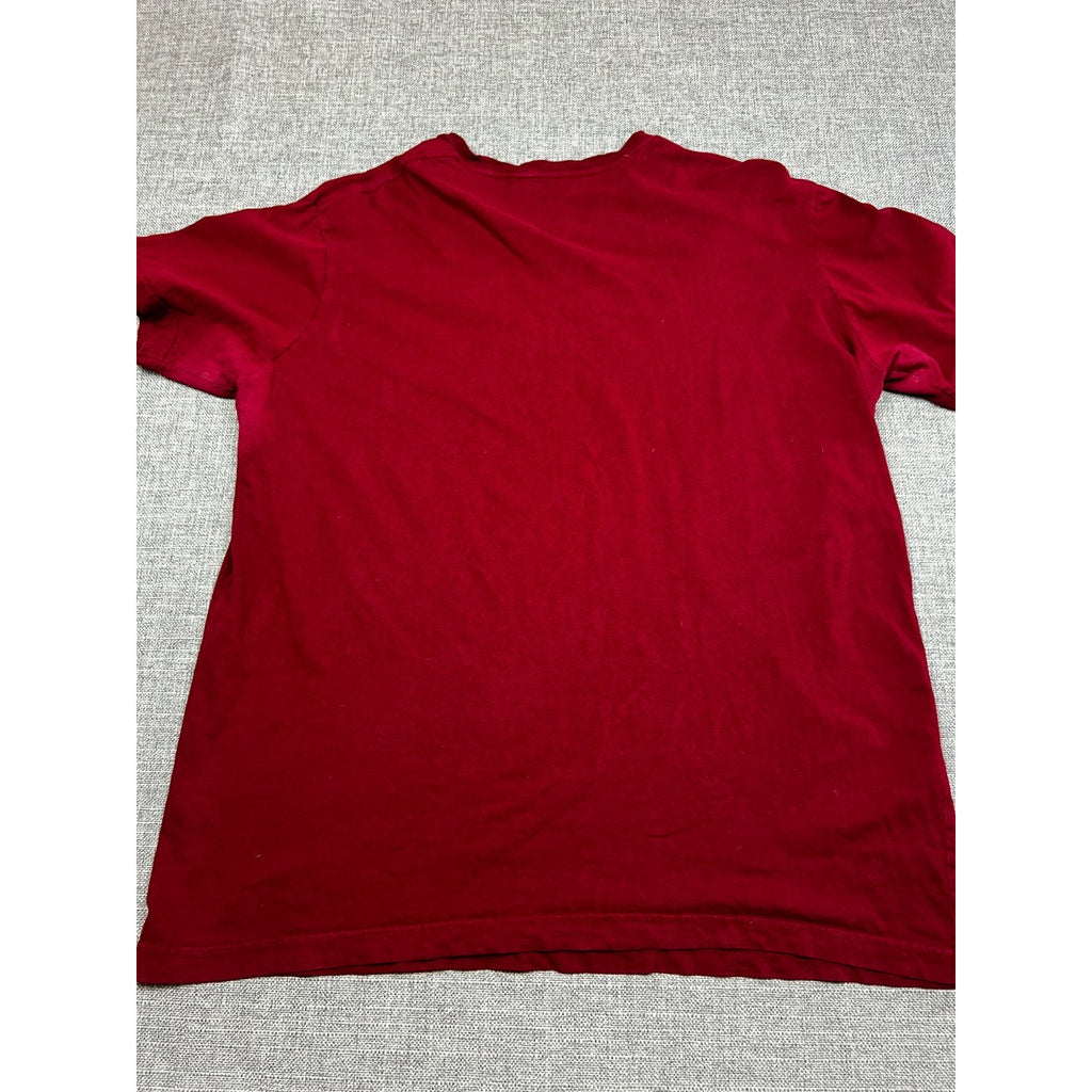 GUESS Envy T Shirt Mens XXL Burgundy Y2K Grunge Embroidered Graphic Tee