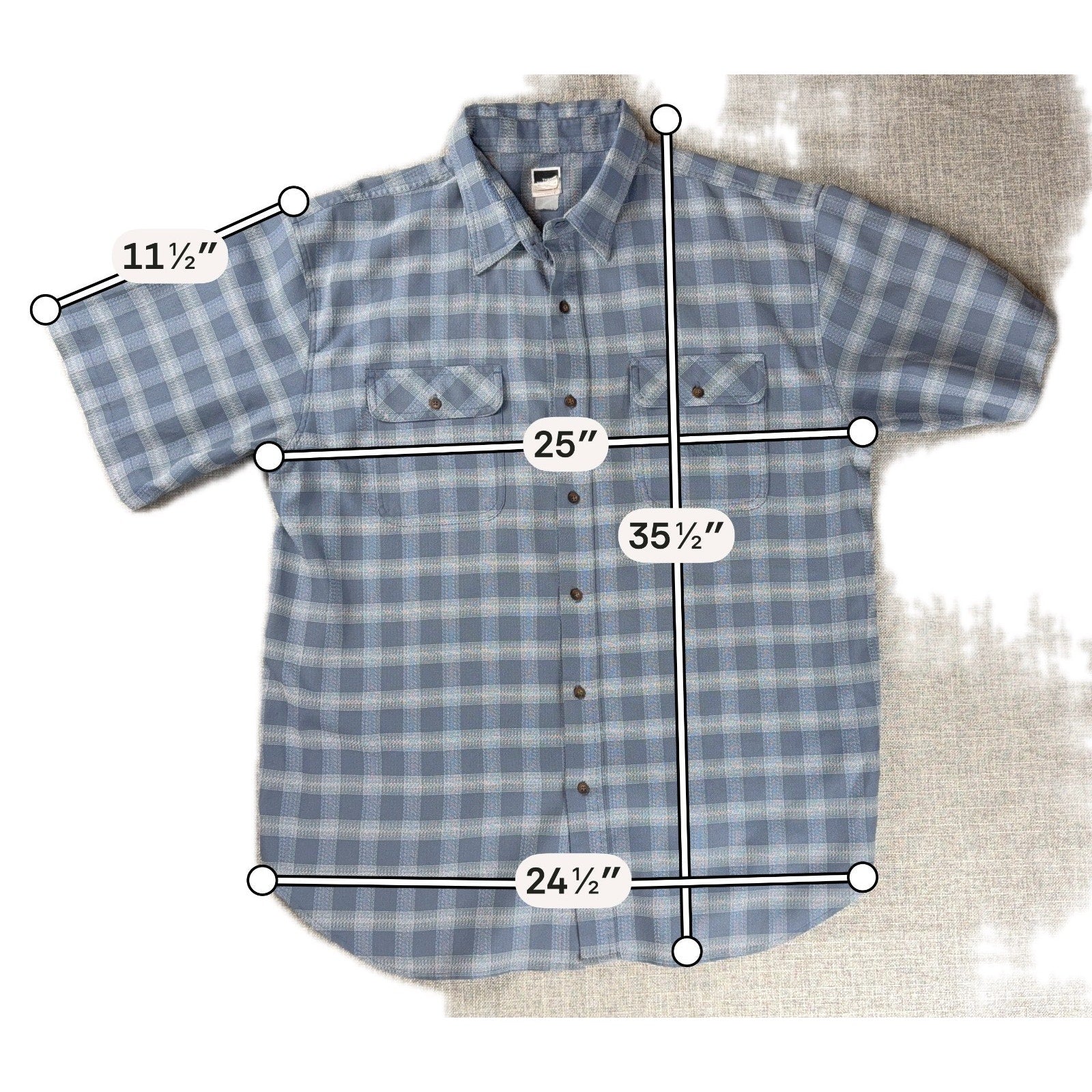 The North Face Mens Plaid Short Sleeve Button Shirt Blue Hiking Outdoor Workwear