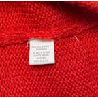 The Alpaca Connection Red Geometric Hooded Cardigan — Small