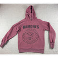 Ramones Hoodie 1-2-3-4 Clothing Medium Burgundy Punk Rock Band Pullover