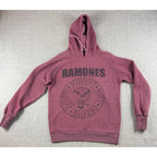 Ramones Hoodie 1-2-3-4 Clothing Medium Burgundy Punk Rock Band Pullover