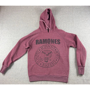 Ramones Hoodie 1-2-3-4 Clothing Medium Burgundy Punk Rock Band Pullover