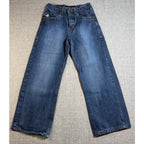 Rocawear Girls Size 10 Baggy Jeans Wide Leg Blue Y2K Embroidered R Pockets