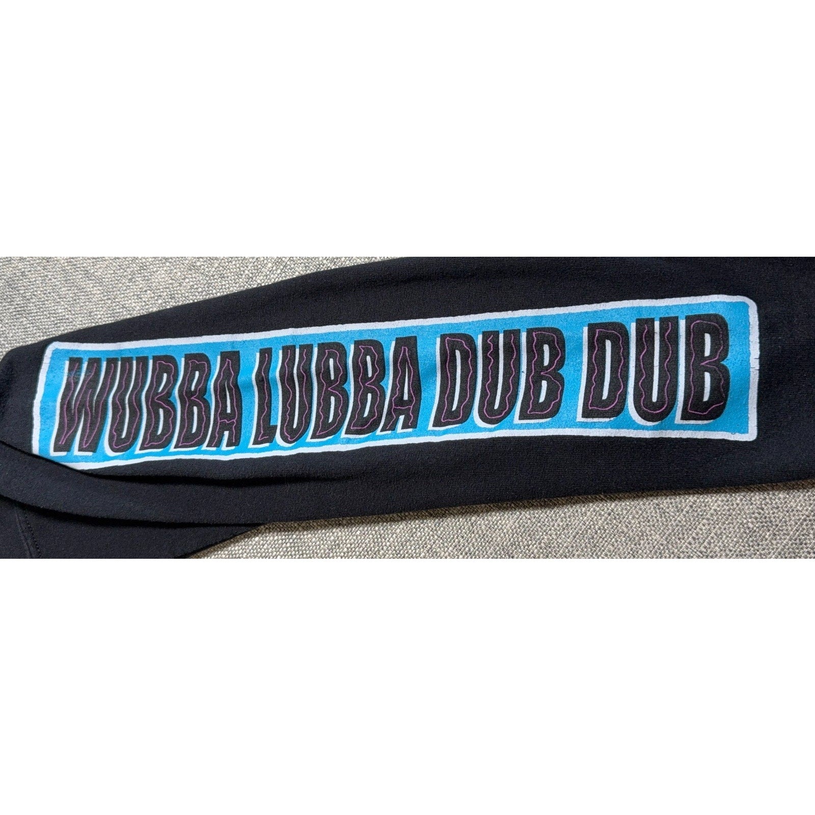 Rick and Morty Hoodie Adult S Black Wubba Lubba Dub Dub Graphic Pullover