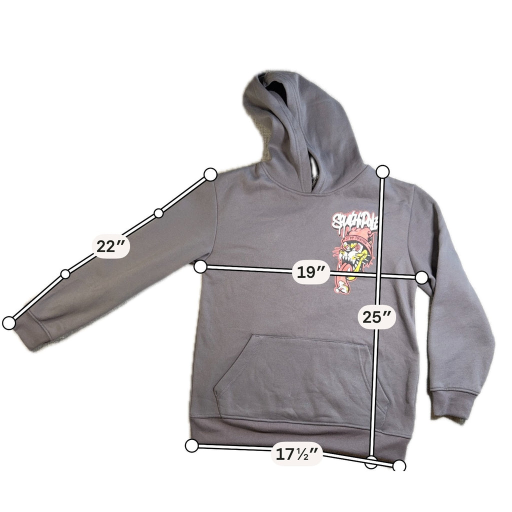 Southpole Hoodie Boys XL 14-16 Gray Graphic Streetwear Y2K Skate Pullover