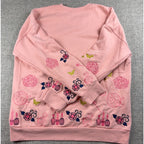 BoxLunch Wicked Glinda Embroidered Pink Crewneck Sweatshirt Women Large