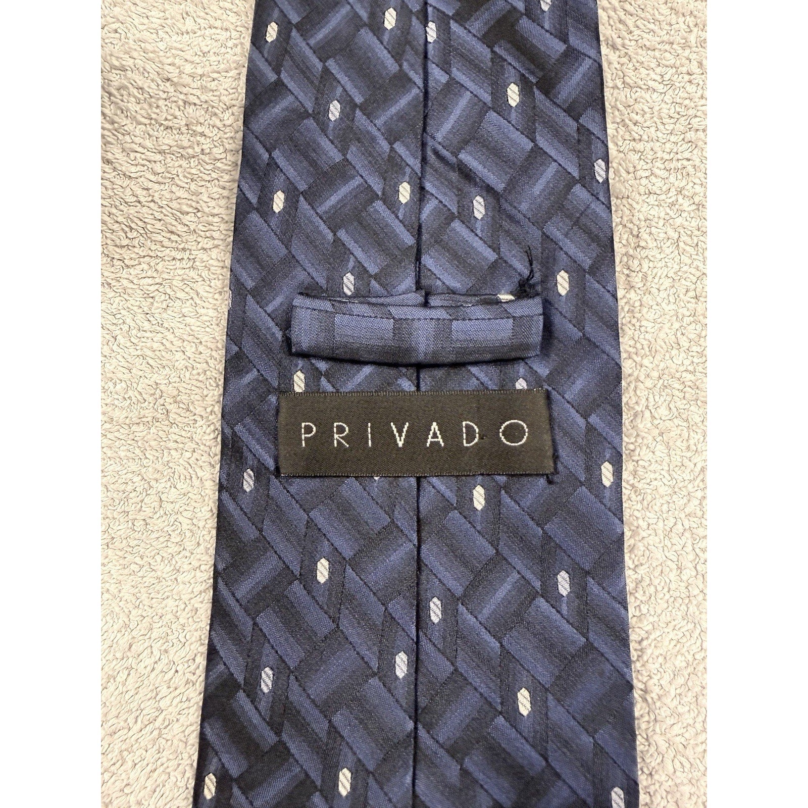 Vintage Mens Silk Tie Lot Calvin Klein Jones New York Don Loper Blue Geometric