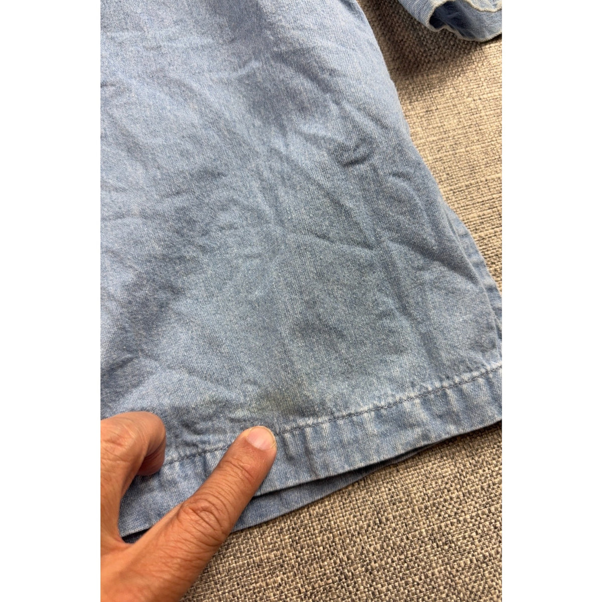 Passion 3XL Embroidered Cat Denim Shirt Womens Chambray Yarn Kittens Cottagecore