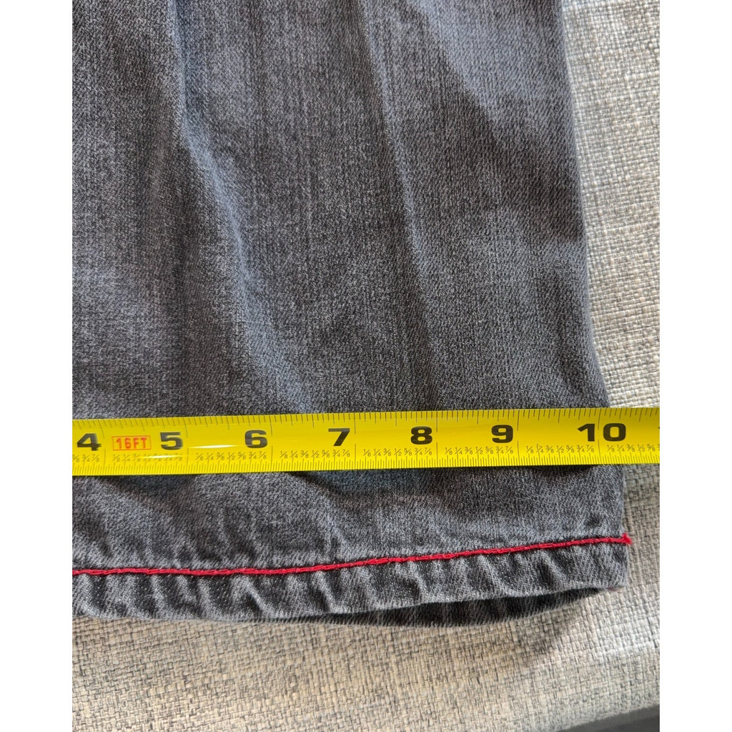 Coogi Australia Jeans Mens 42x35 Gray Baggy Y2K Hip Hop Embroidered Denim