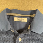 Original Penguin Polo Shirt Mens M Navy Blue Textured Cotton Golf Casual