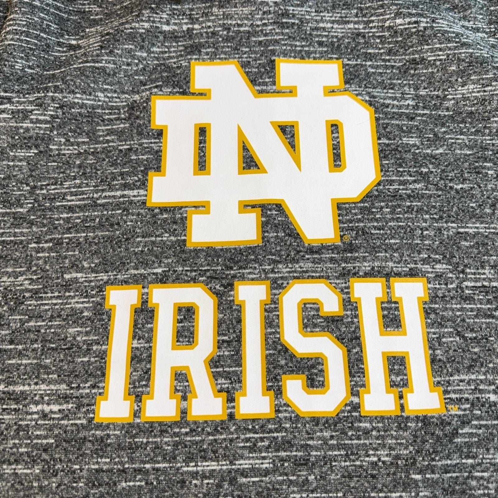 Notre Dame Fighting Irish Hoodie Men L Fanatics Gray Navy Pullover
