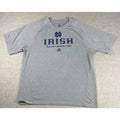 Adidas Notre Dame Fighting Irish Shirt Mens XL Gray ClimaLite Champion NCAA