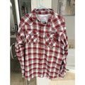Columbia PFG Plaid Fishing Shirt Men’s Medium Red Snap Long Sleeve Outdoors