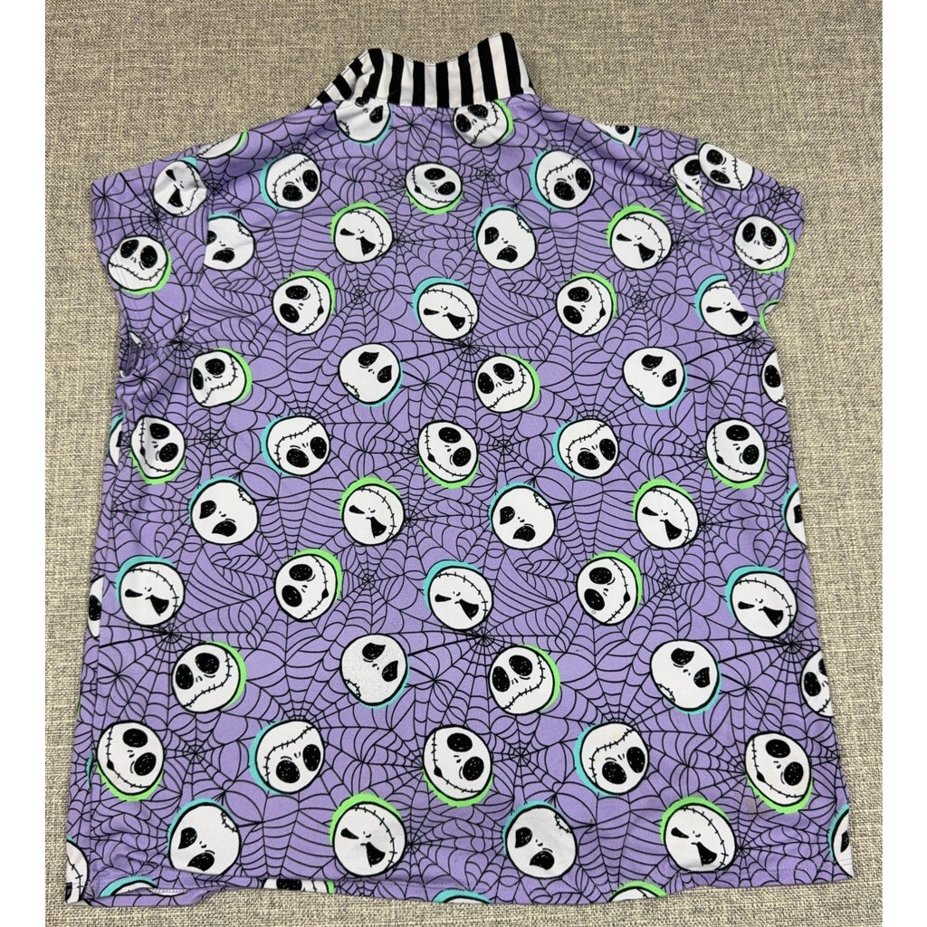 Disney Nightmare Before Christmas Pajama Set XS Jack Skellington Purple Shorts