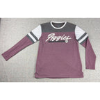 Texas A&M Aggies Champion Womens S Long Sleeve Shirt Maroon Colorblock NCAA