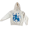 Aelfric Eden Pray The Lord Hoodie XS Cream Blue Graphic Oversized Streetwear