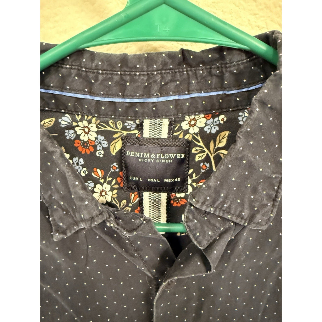 3pc Denim & Flower Ricky Singh Men’s Button Up Shirt Lot L XL Casual Resort
