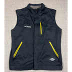 Columbia Titanium Omni-Tech Vest Men L Black Yellow Zip Waterproof Interchange