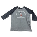 Disney Parks Walt Disney World 1971 Mickey Mouse Raglan Shirt Mens XL Gray