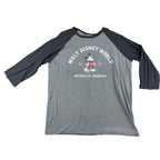 Disney Parks Walt Disney World 1971 Mickey Mouse Raglan Shirt Mens XL Gray