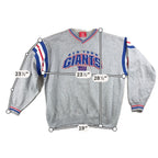 Vintage Y2K New York Giants NFL V Neck Sweatshirt Mens XL Gray Embroidered