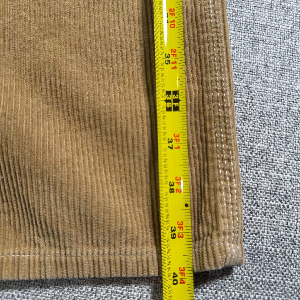 Dickies Girl Corduroy Carpenter Pants Womens Juniors 7/28 Tan Y2K Utility