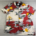 Denim & Flower Ricky Singh Shirt Mens XL Crane Scenic Hawaiian Camp Button Up