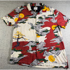 Denim & Flower Ricky Singh Shirt Mens XL Crane Scenic Hawaiian Camp Button Up