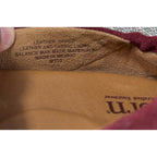 Dark Academia Burgundy Suede Smoking Loafers Born Size 9