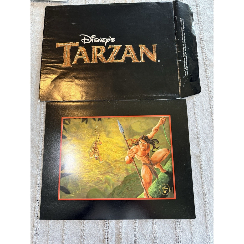 Vintage 1999 Disney Tarzan Lithograph Print Disney Store Collector Art
