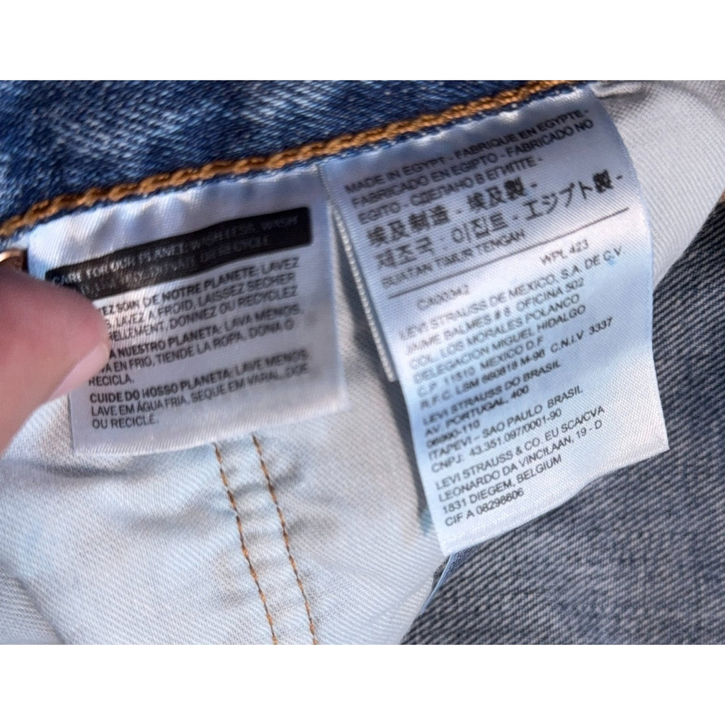 Levi’s 501 Original Fit Stretch Jeans Mens 33x34 NWT Button Fly Blue Denim