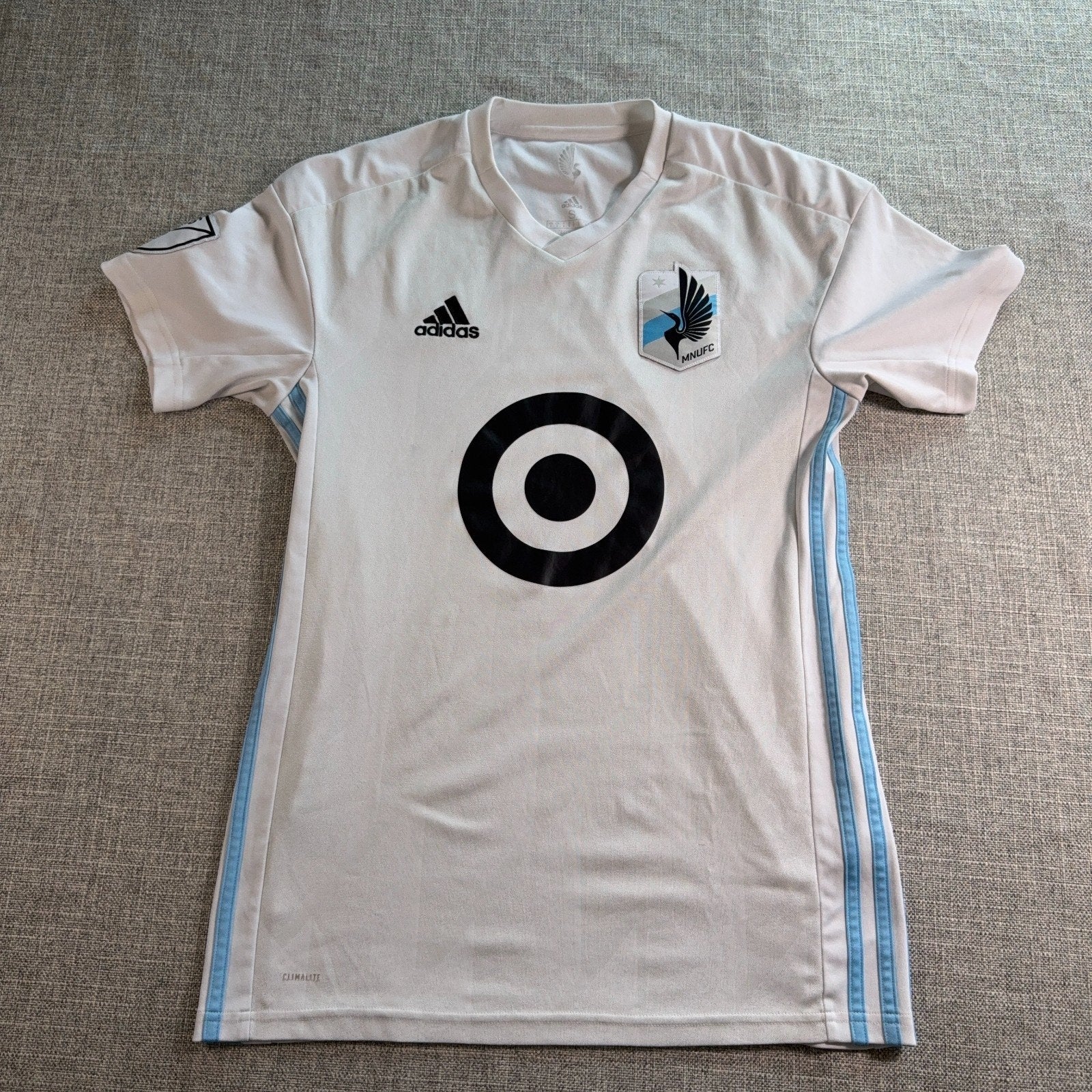Minnesota United FC Adidas Jersey Mens Small White MLS Target MNUFC Soccer Kit