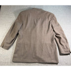 Cortefiel Cantex Wool Cashmere Sport Coat Mens 42R Brown Plaid Blazer Italy