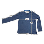 Woolrich Men’s M Blue Sweater Fleece Quarter Zip Pullover Chest Pocket