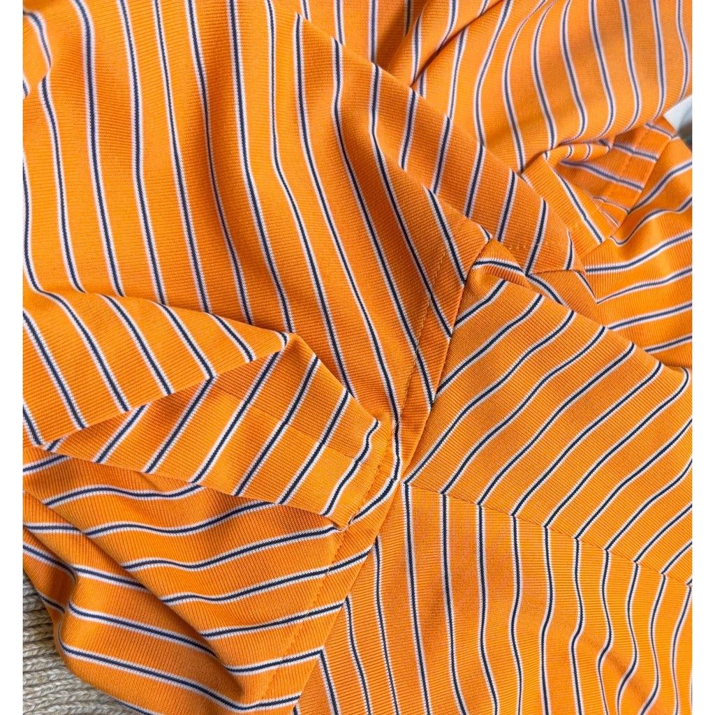 Donald Ross Golf Polo Lot Mens XL Orange Blue Striped Performance Shirts 1896