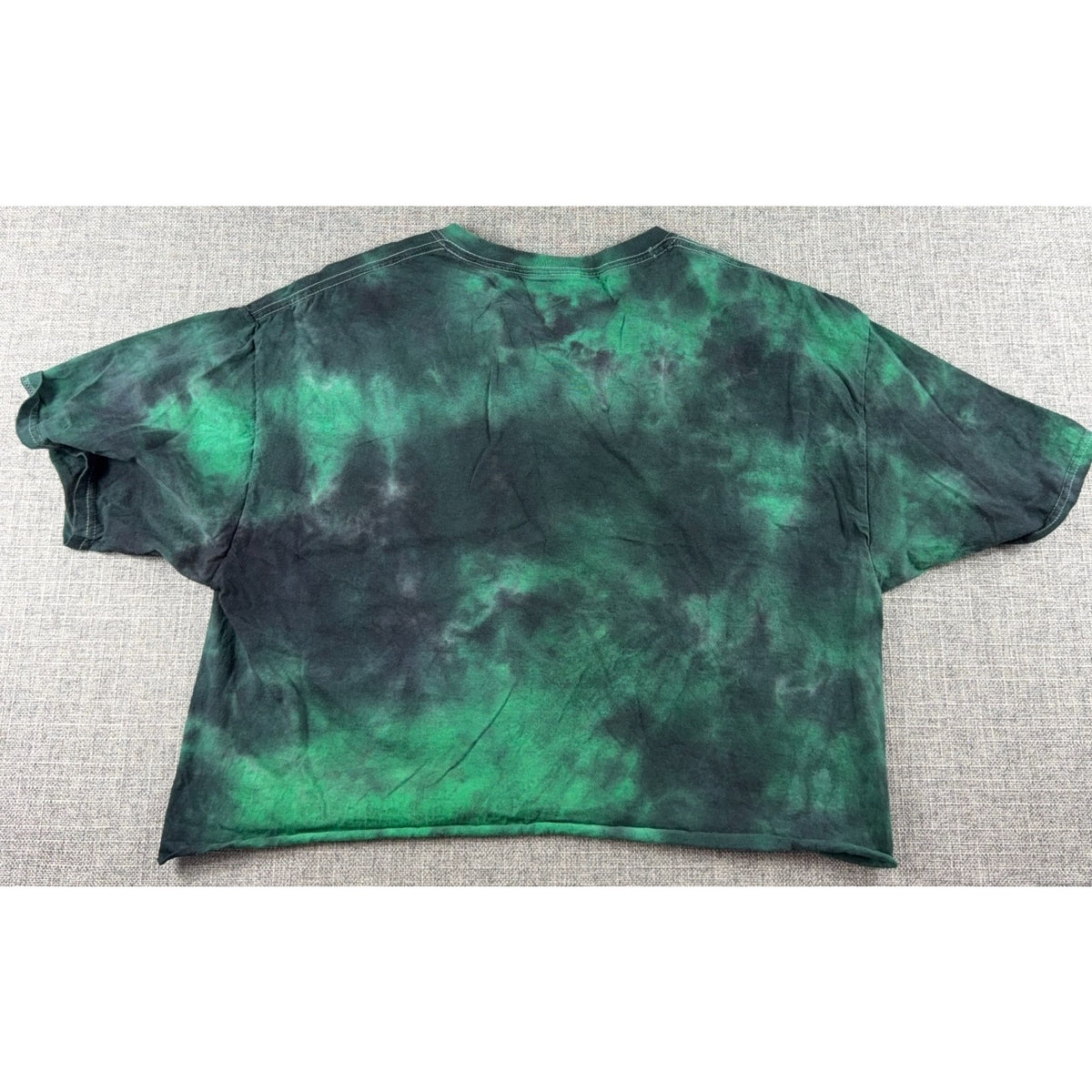 Beetlejuice Tie Dye Crop T Shirt M Green Black Movie Horror Goth Graphic Tee