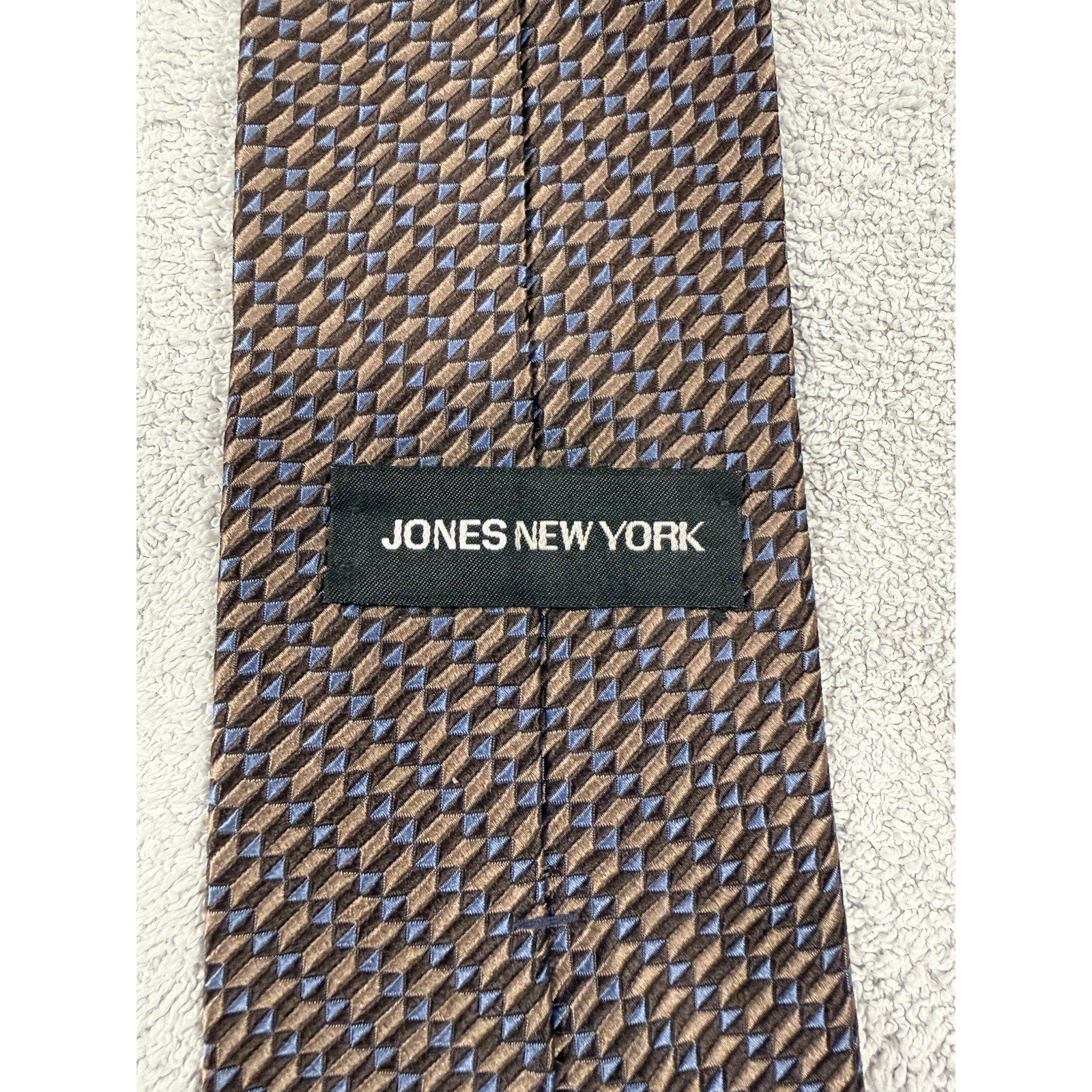 Vintage Mens Silk Tie Lot Calvin Klein Jones New York Don Loper Blue Geometric