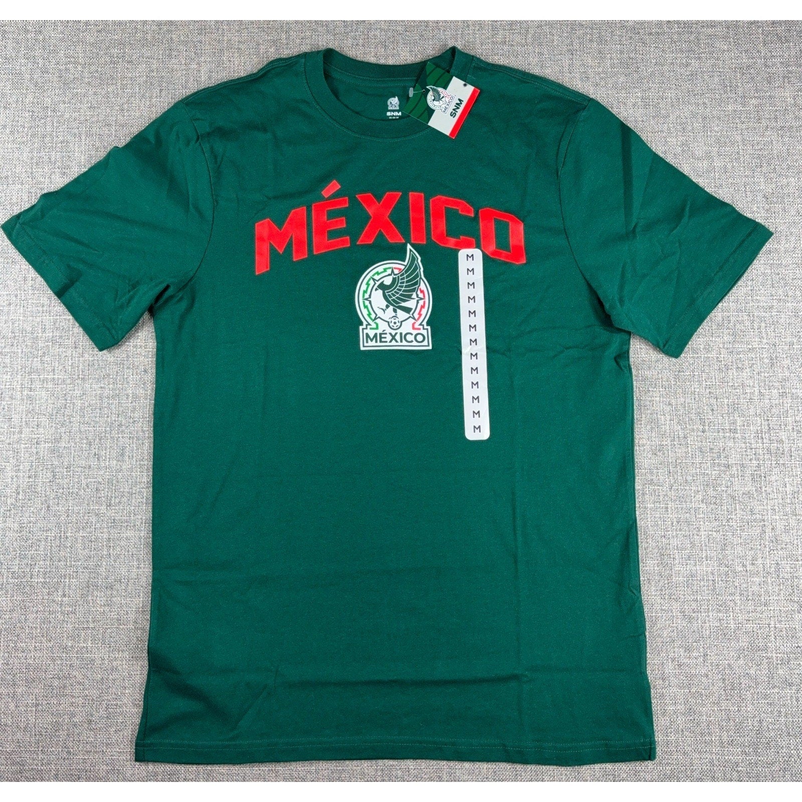 Mexico National Team Soccer T Shirt M NWT Green SNM El Tri Official Licensed FMF
