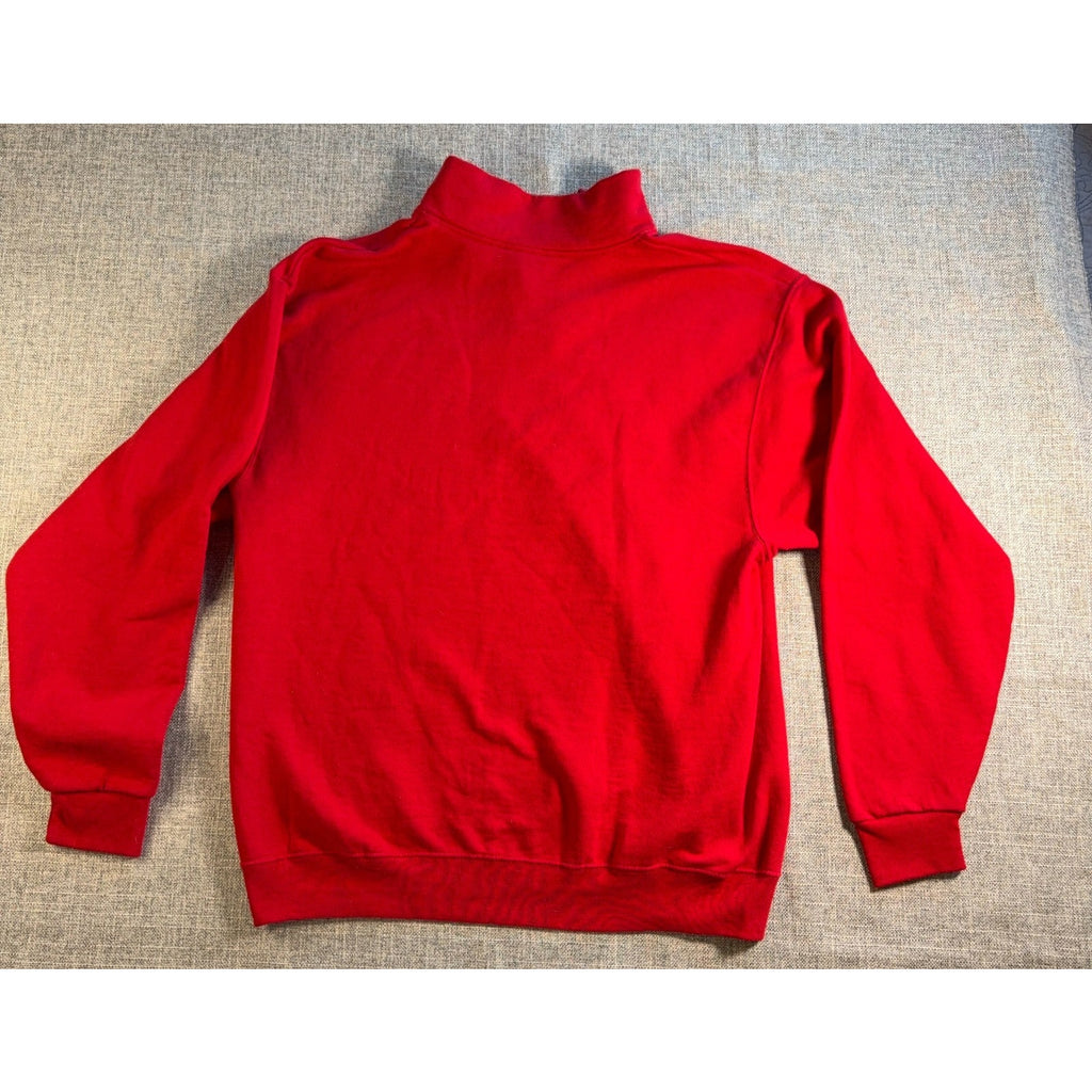 University of Houston Cougars Quarter Zip Sweatshirt Mens M Red UH Pullover