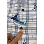 Guy Harvey AFTCO Bluewater Shirt Mens XL Marlin Plaid Fishing Button Up