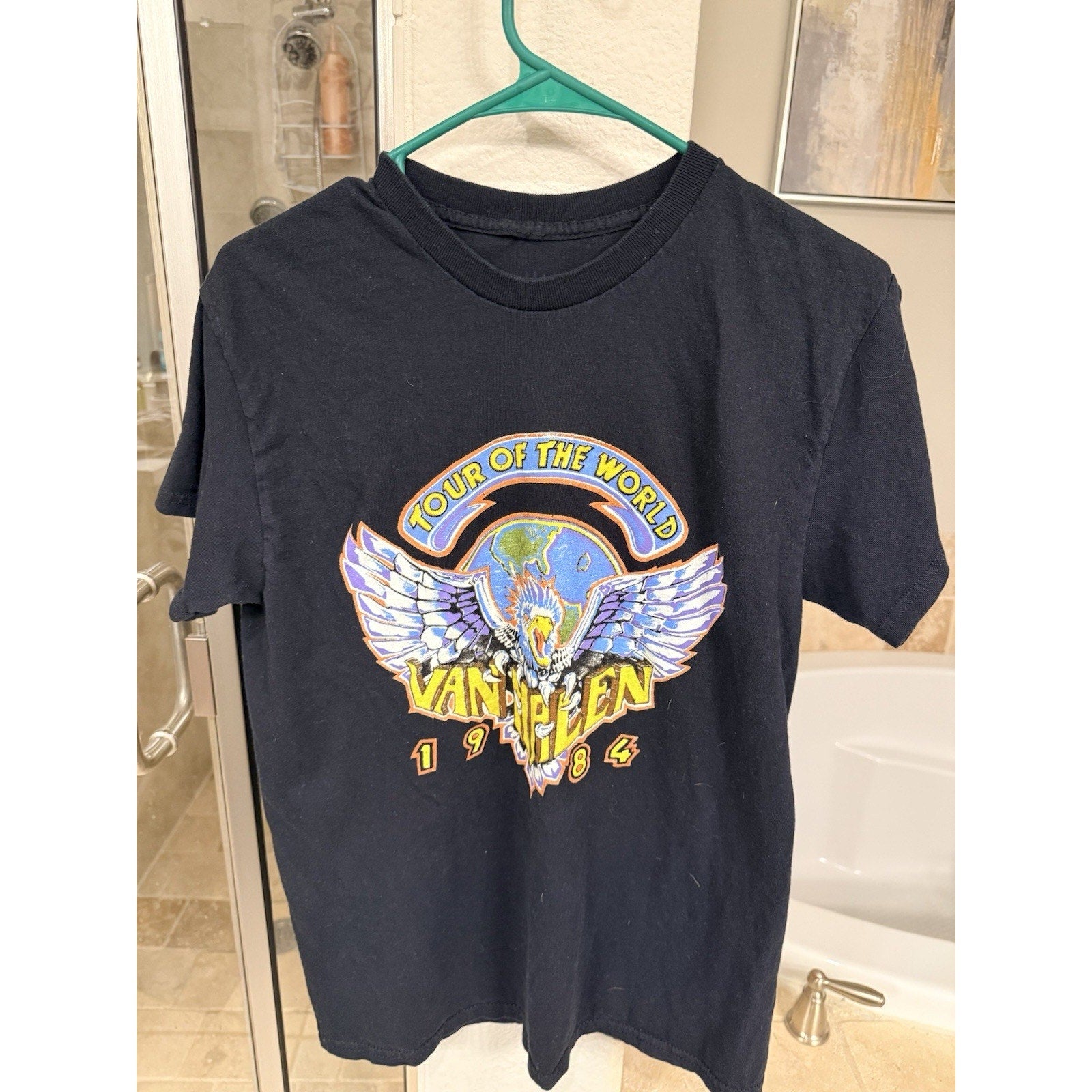 Vintage Rock Band T Shirt Lot Maiden Van Halen Judas Priest Elvis ZZ Top L & XL