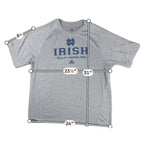Adidas Notre Dame Fighting Irish Shirt Mens XL Gray ClimaLite Champion NCAA