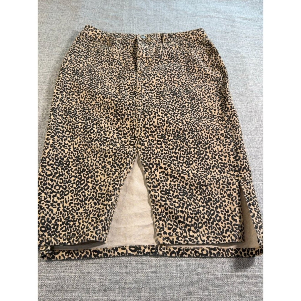Leopard Print Resort Vacation Statement Skirt Casual